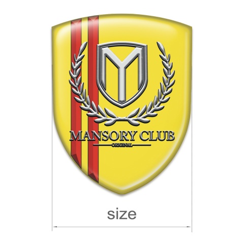 Mansory Logo Emblem Yellow with Red Lines Version 