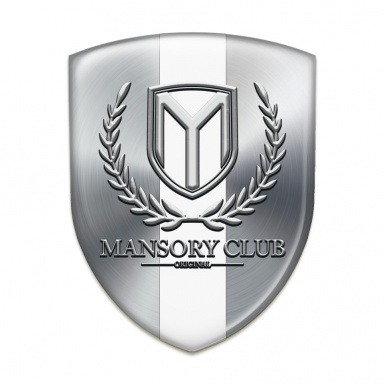 Mansory Silicone Shield Silver with White Ribbon 