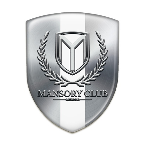 Mansory Silicone Shield Silver with White Ribbon 