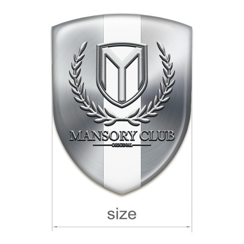 Mansory Silicone Shield Silver with White Ribbon 