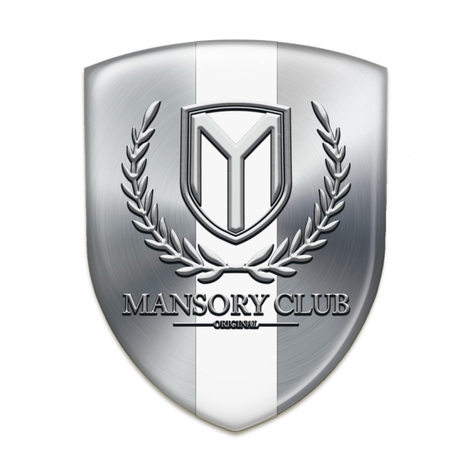 Mansory Silicone Shield Silver with White Ribbon 