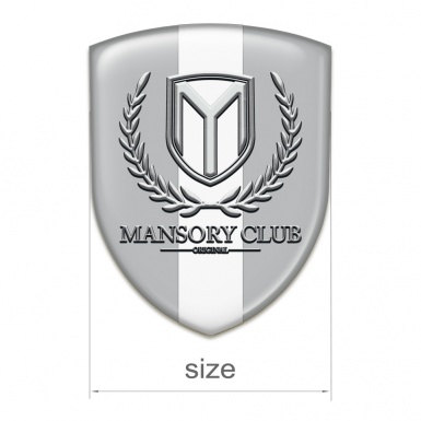 Mansory Auto Emblem Grey with White Ribbon 