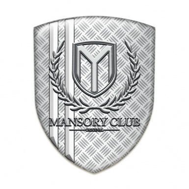 Mansory Logo Emblem Mesh effect with white Stripes 