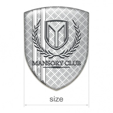 Mansory Logo Emblem Mesh effect with white Stripes 