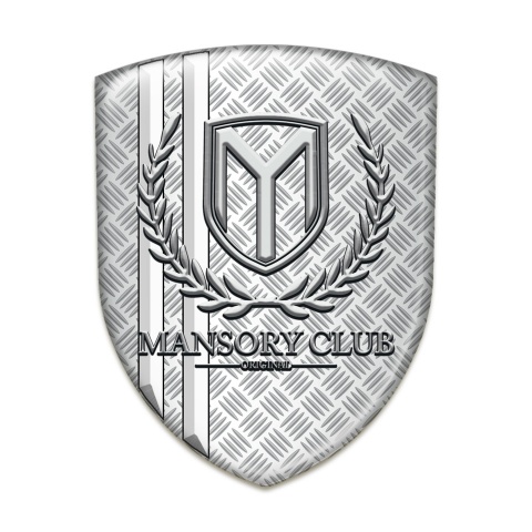 Mansory Logo Emblem Mesh effect with white Stripes 