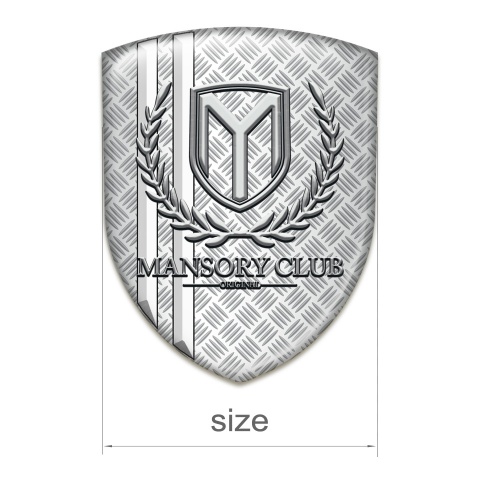 Mansory Logo Emblem Mesh effect with white Stripes 