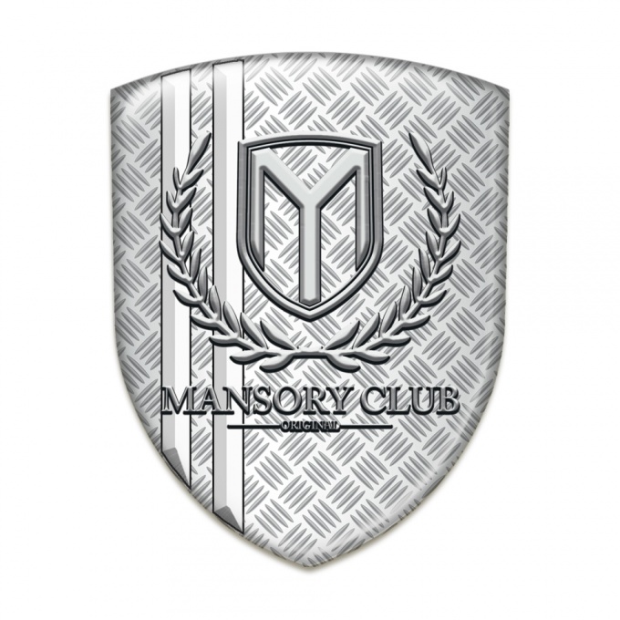 Mansory Logo Emblem Mesh effect with white Stripes 
