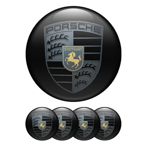 Porsche Wheel Emblems Exclusive Black Edition