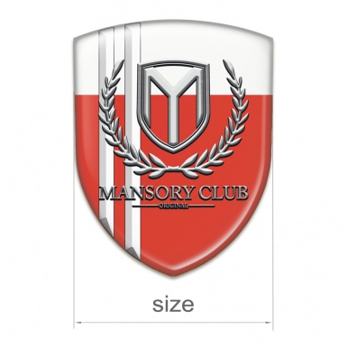 Mansory Emblem Interior red White with White Stripes 