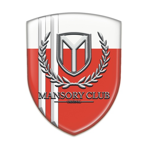 Mansory Emblem Interior red White with White Stripes 