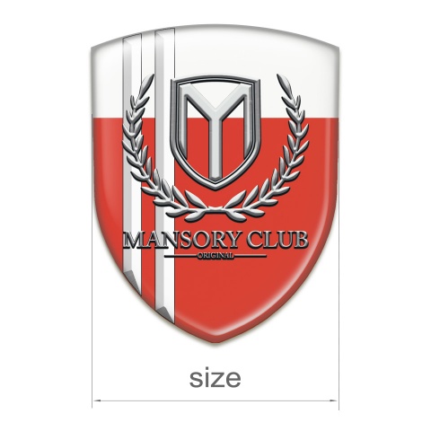 Mansory Emblem Interior red White with White Stripes 