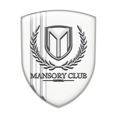 Mansory Car Accessories Badge White Edition Classic Logo 