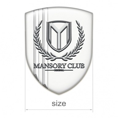 Mansory Car Accessories Badge White Edition Classic Logo 