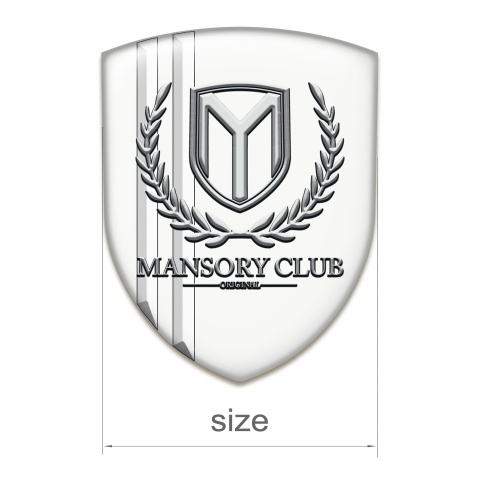 Mansory Car Accessories Badge White Edition Classic Logo 