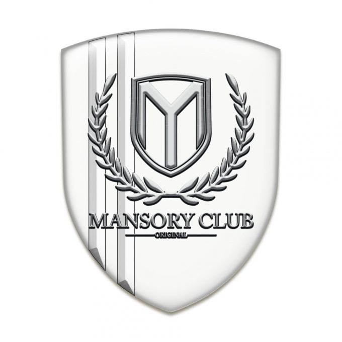 Mansory Car Accessories Badge White Edition Classic Logo 