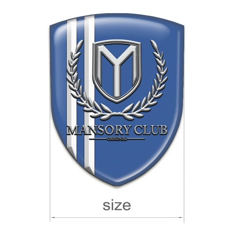 Mansory Car Interior Badge Blue with White Stripes edition 