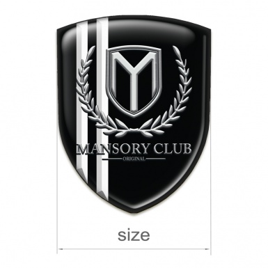 Mansory Auto Emblem Black with white Stripes Edition 