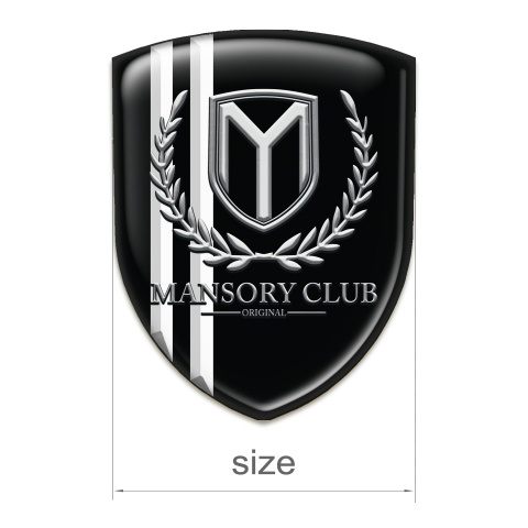 Mansory Auto Emblem Black with white Stripes Edition 