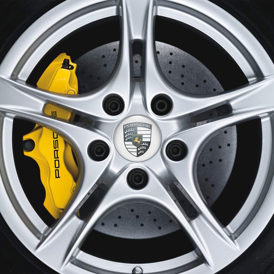 Porsche Wheel Emblems Exclusive White Edition | Wheel Emblems ...