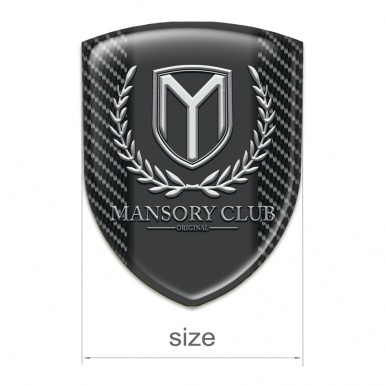 Mansory Logo Emblem Black Carbon Variant 