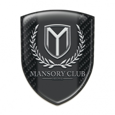 Mansory Self Adhesive Emblem Logo dark Carbon Variant