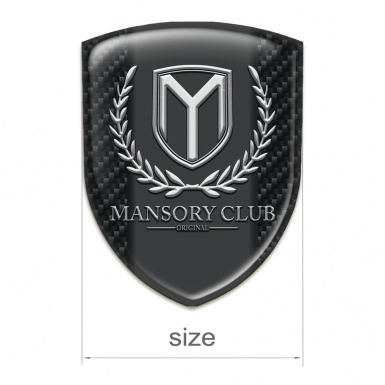 Mansory Self Adhesive Emblem Logo dark Carbon Variant