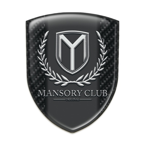 Mansory Self Adhesive Emblem Logo dark Carbon Variant