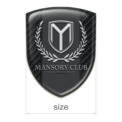 Mansory Self Adhesive Emblem Logo dark Carbon Variant