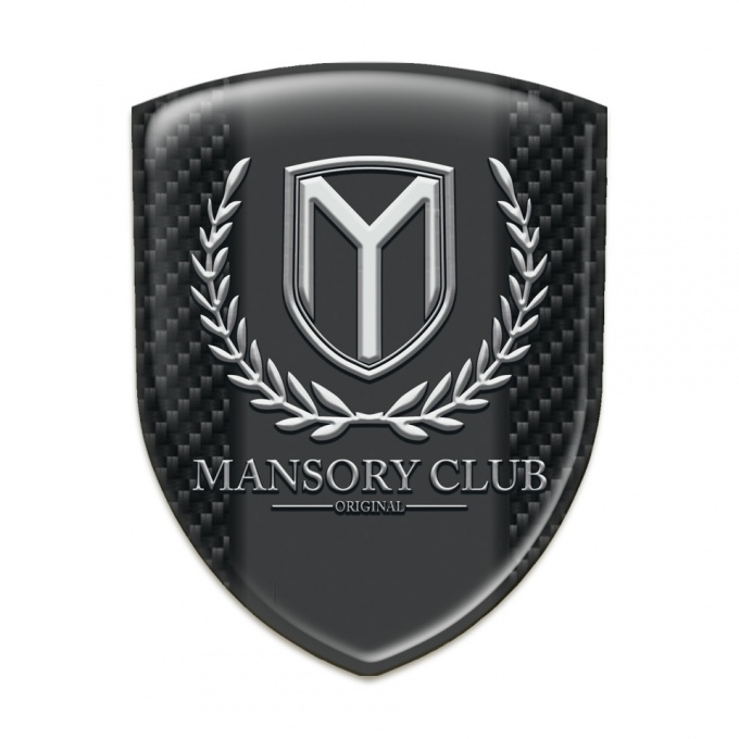 Mansory Self Adhesive Emblem Logo dark Carbon Variant