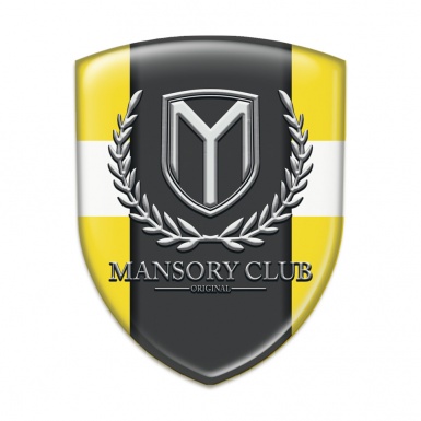 Mansory 3D Gel Emblem Yellow with White Band Variant 