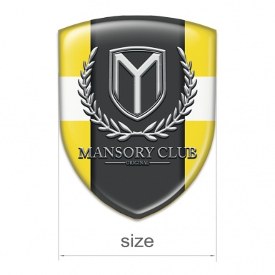 Mansory 3D Gel Emblem Yellow with White Band Variant 