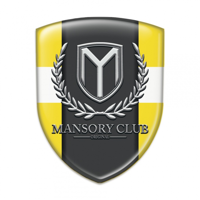 Mansory 3D Gel Emblem Yellow with White Band Variant 