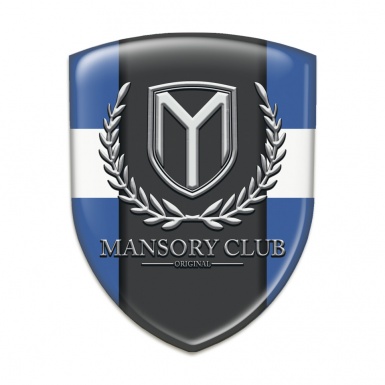 Mansory Emblem Exterior Blue with White Band Variant 