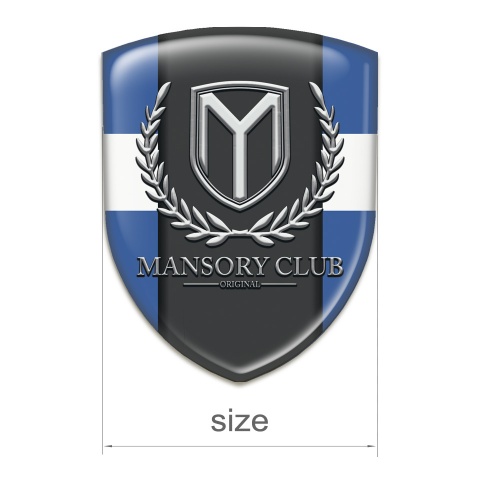Mansory Emblem Exterior Blue with White Band Variant 