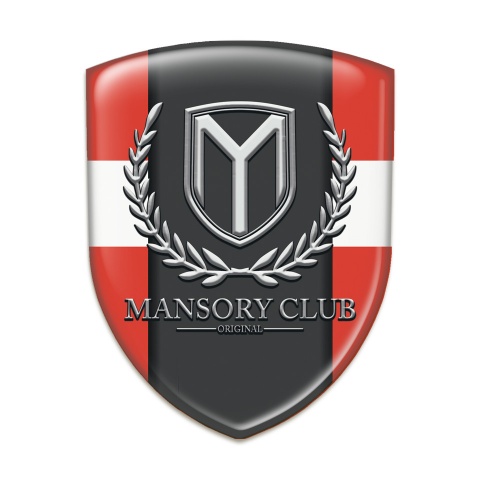 Mansory Emblem Interior Red with White Band variant 