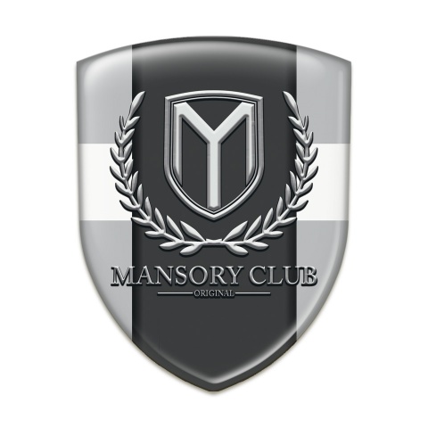 Mansory Tuning Badge  Grey with White Band variant 
