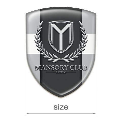 Mansory Tuning Badge  Grey with White Band variant 