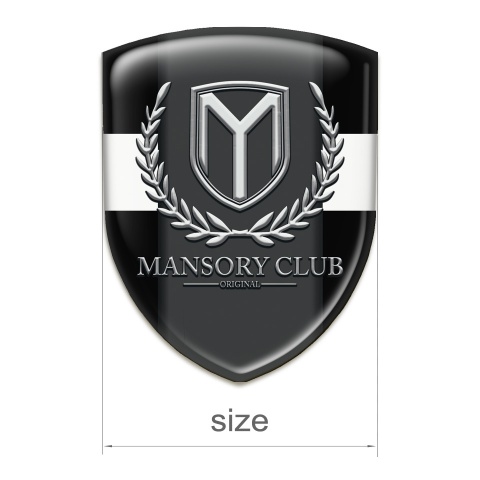 Mansory Car Accessories Badge Black with White Band Variant 