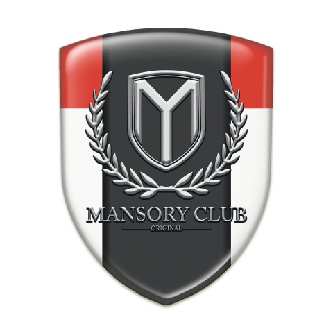 Mansory Auto Emblem White Red Variant 