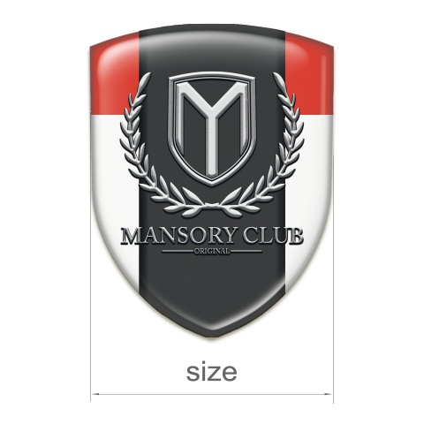 Mansory Auto Emblem White Red Variant 