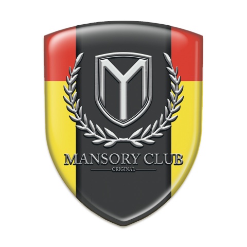 Mansory Emblem Badge Logo Yellow Red variant 