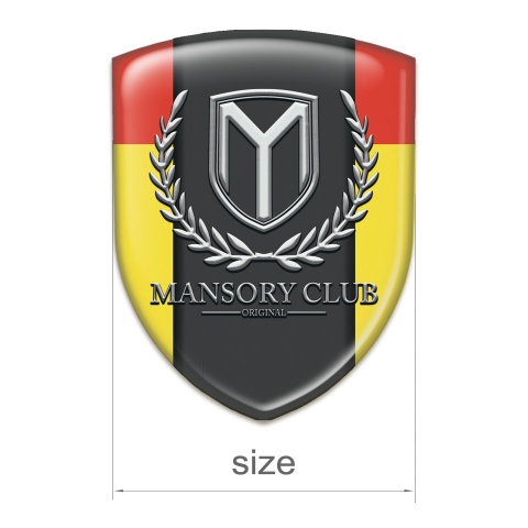 Mansory Emblem Badge Logo Yellow Red variant 