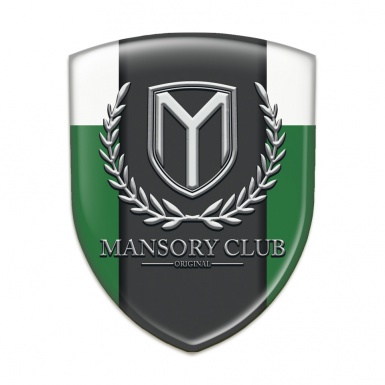 Mansory Self Adhesive Emblem Logo Green White Variant 