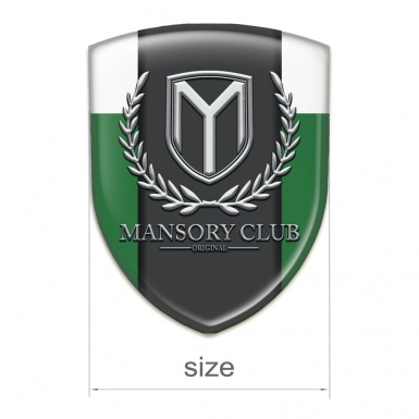 Mansory Self Adhesive Emblem Logo Green White Variant 
