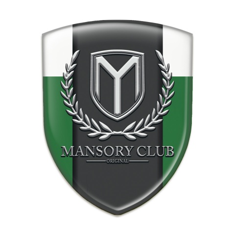Mansory Self Adhesive Emblem Logo Green White Variant 