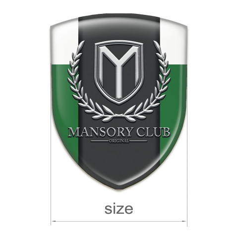 Mansory Self Adhesive Emblem Logo Green White Variant 