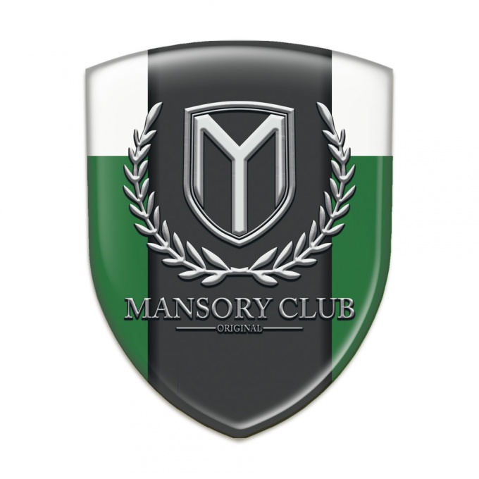 Mansory Self Adhesive Emblem Logo Green White Variant 