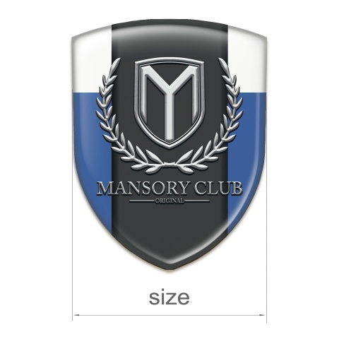 Mansory Silicone Emblem Blue White Variant 