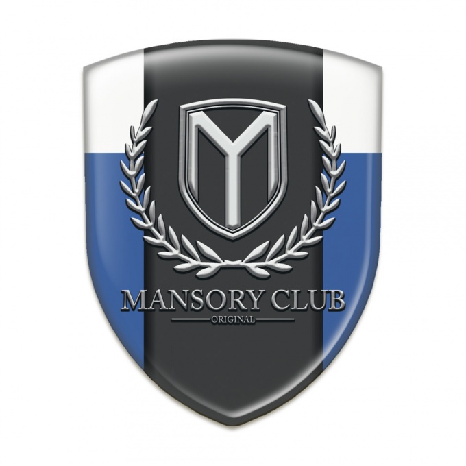 Mansory Silicone Emblem Blue White Variant 
