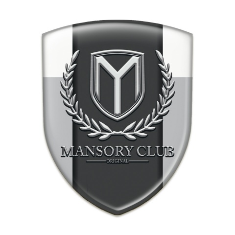 Mansory 3D Gel Emblem Grey White variant 